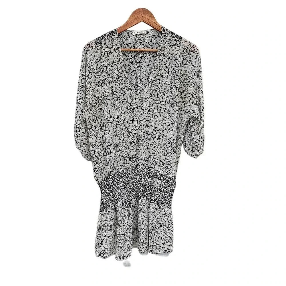 Ulla Johnson Samira Smocked Waist Dress Dove Size 0 - Picture 2 of 6